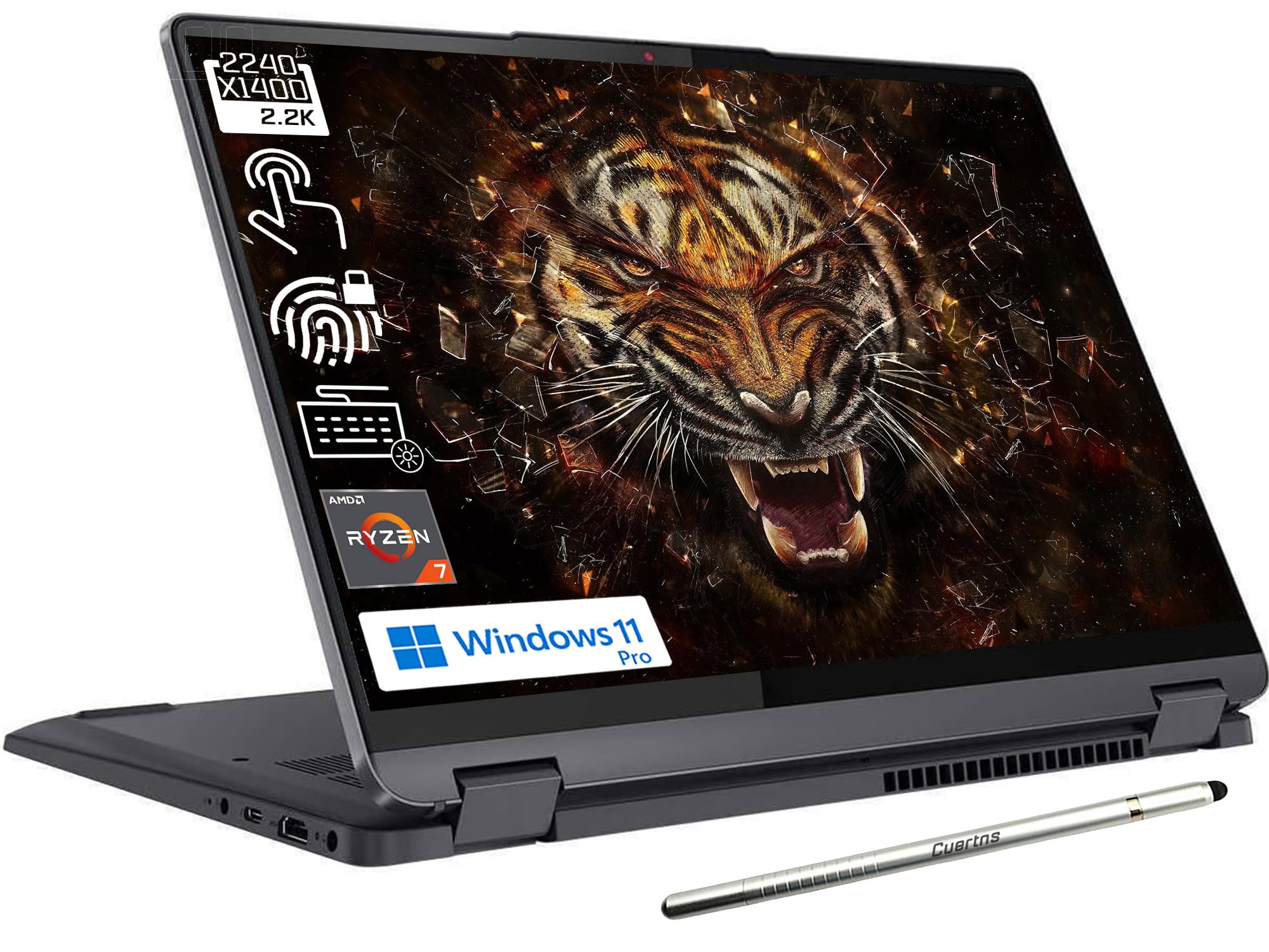 Amazon.com: Lenovo Flex 5 2-in-1 Touchscreen Laptop, 14” 2.2K QHD
